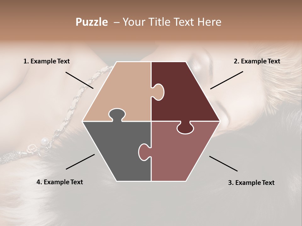 Caucasian Cheerful Posing PowerPoint Template