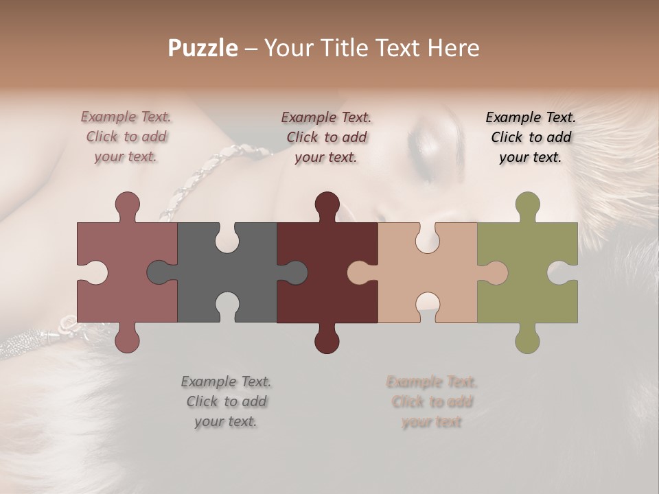 Caucasian Cheerful Posing PowerPoint Template