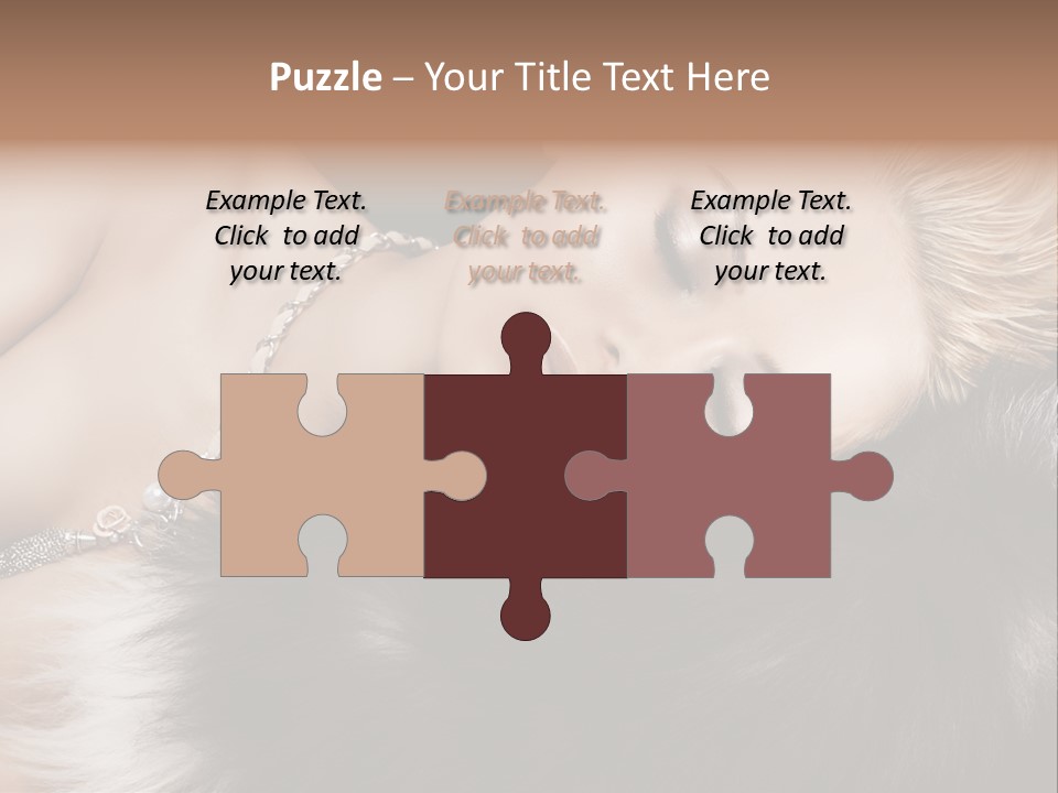 Caucasian Cheerful Posing PowerPoint Template