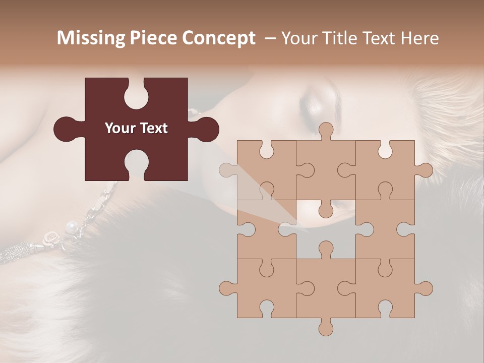 Caucasian Cheerful Posing PowerPoint Template