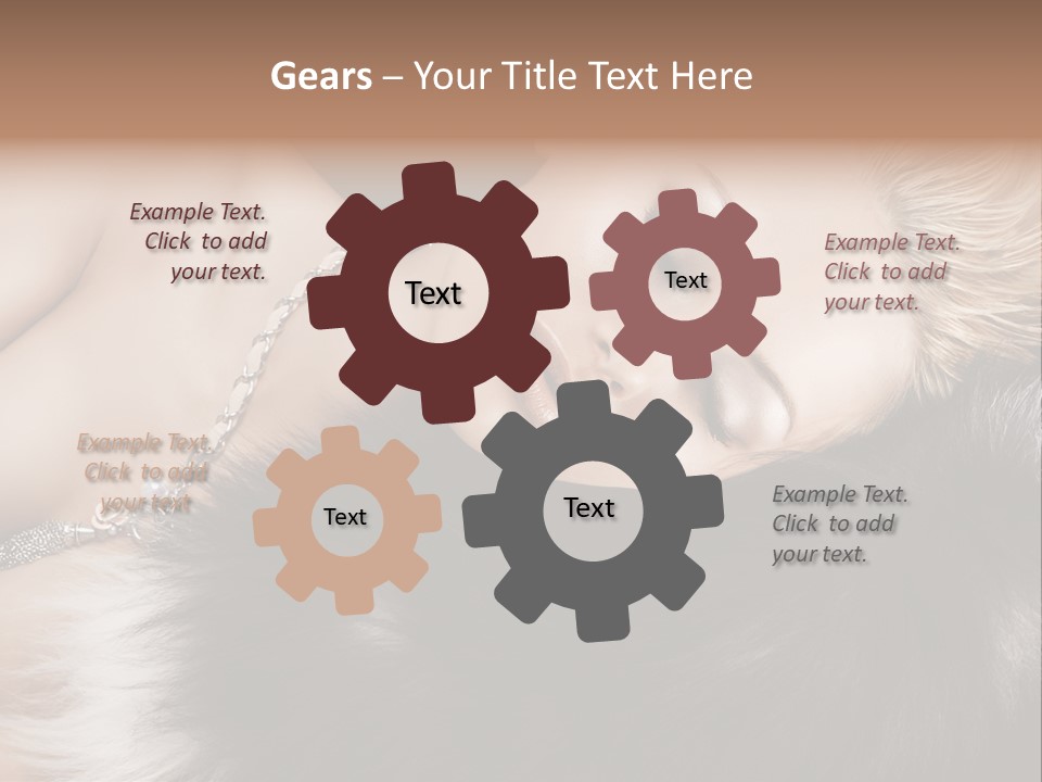 Caucasian Cheerful Posing PowerPoint Template