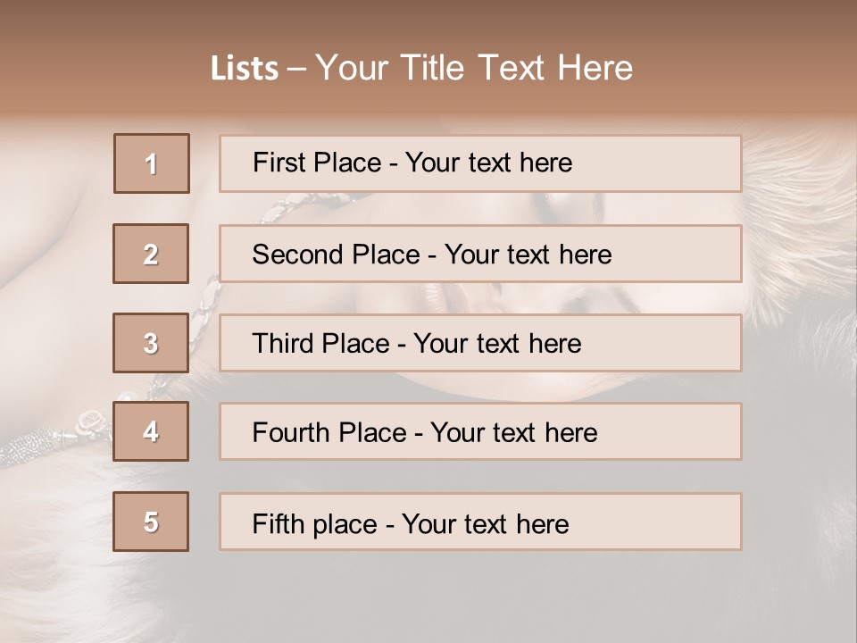 Caucasian Cheerful Posing PowerPoint Template