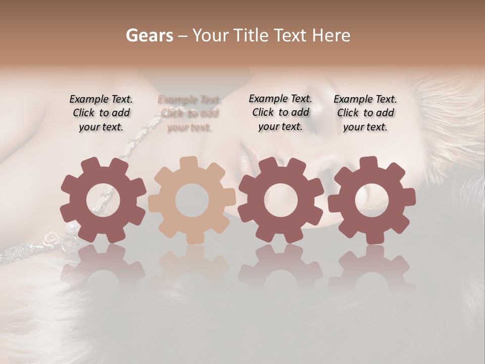 Caucasian Cheerful Posing PowerPoint Template