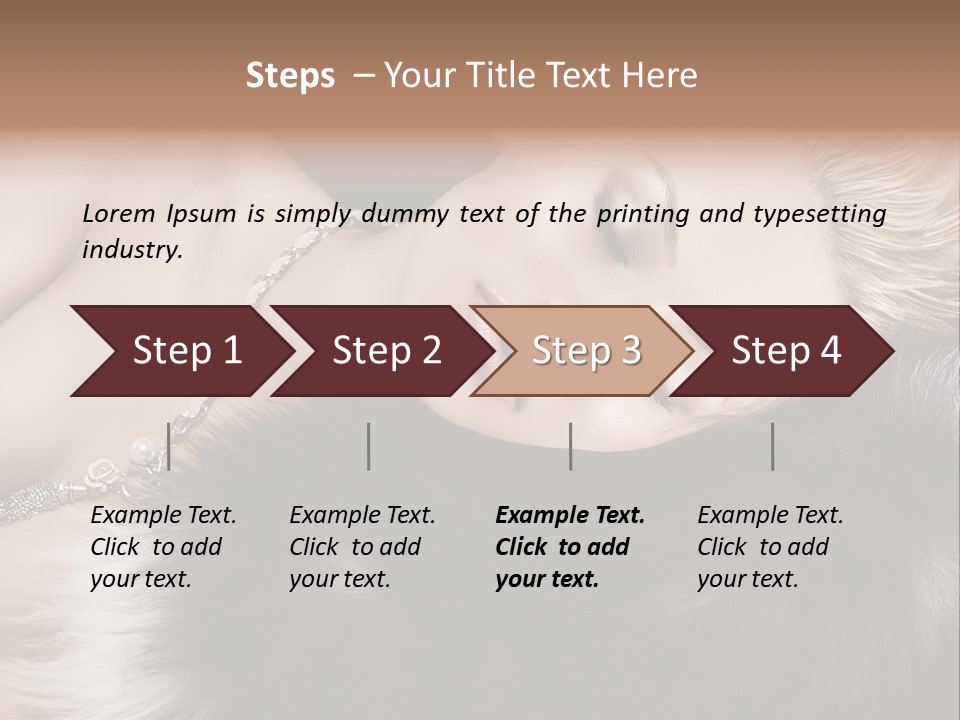 Caucasian Cheerful Posing PowerPoint Template