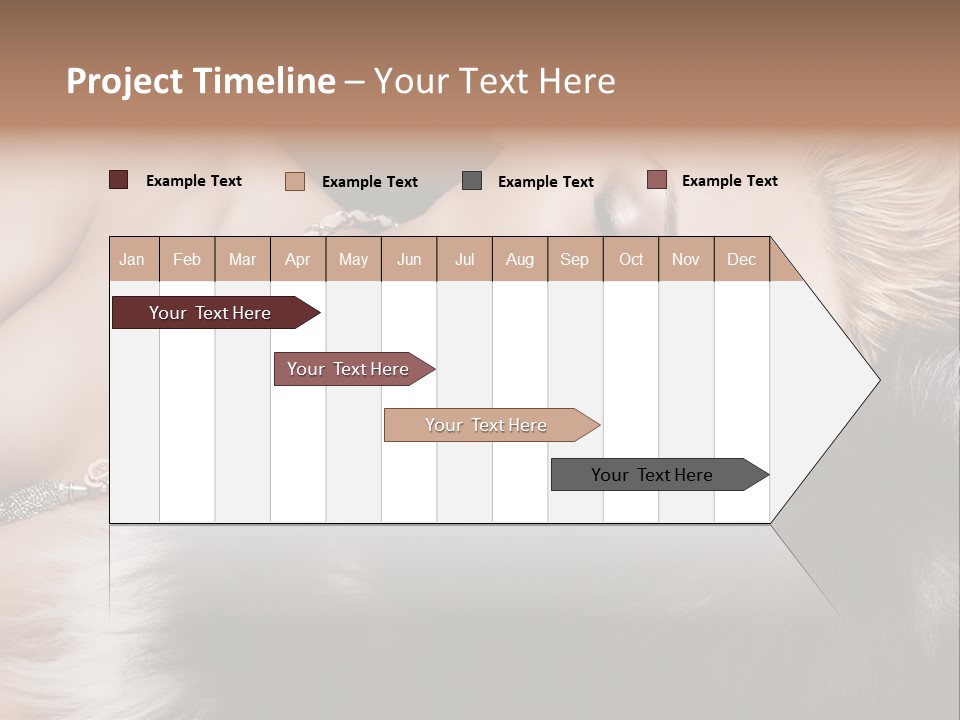 Caucasian Cheerful Posing PowerPoint Template