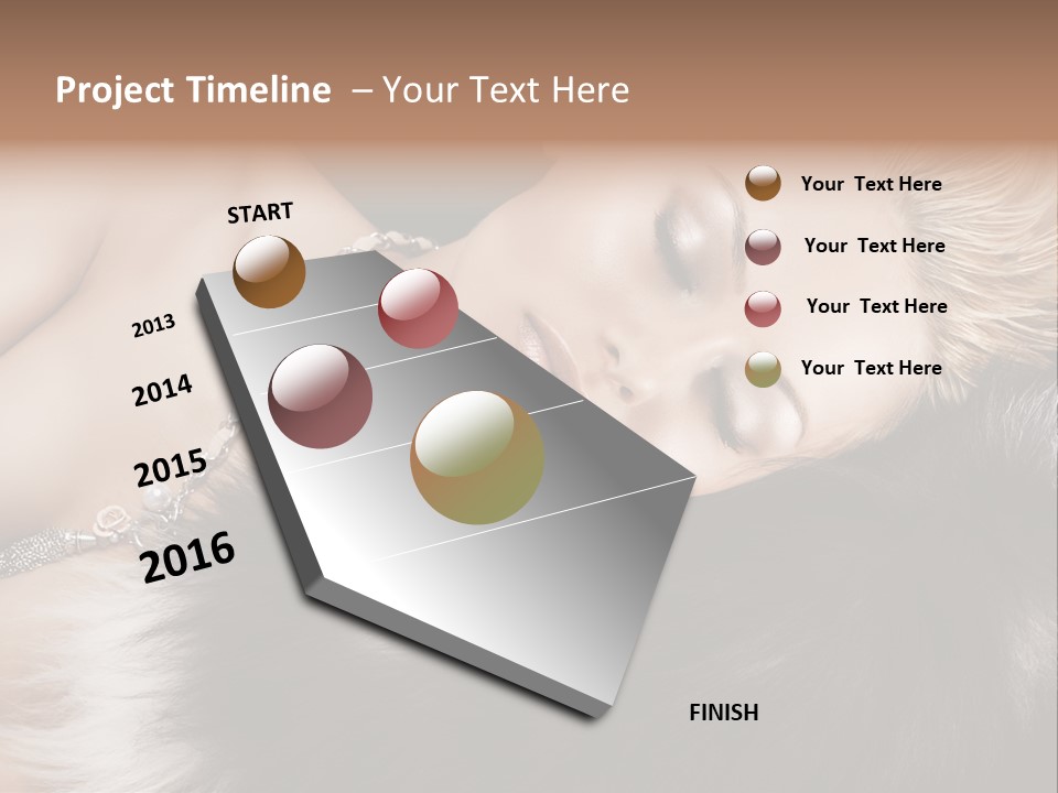 Caucasian Cheerful Posing PowerPoint Template