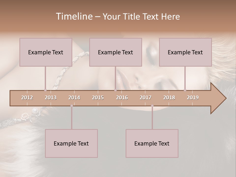 Caucasian Cheerful Posing PowerPoint Template
