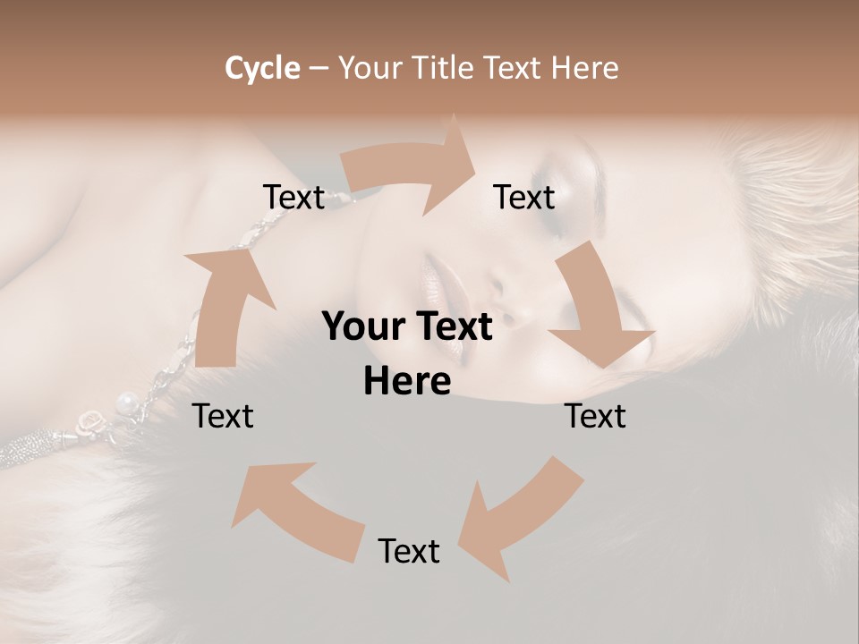 Caucasian Cheerful Posing PowerPoint Template