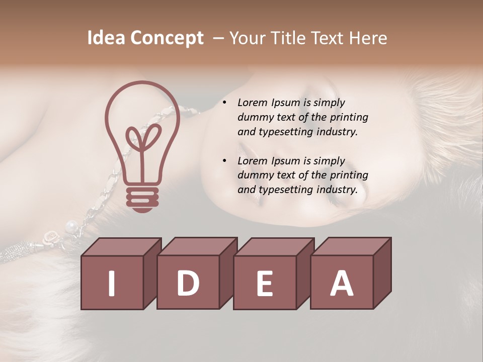 Caucasian Cheerful Posing PowerPoint Template