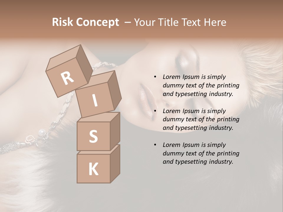 Caucasian Cheerful Posing PowerPoint Template