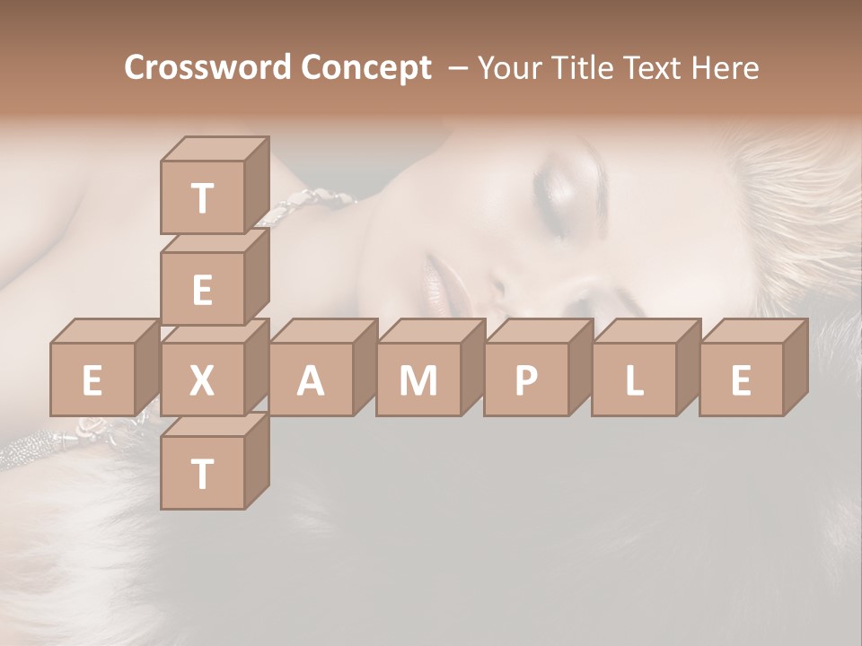 Caucasian Cheerful Posing PowerPoint Template