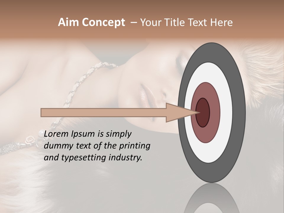 Caucasian Cheerful Posing PowerPoint Template