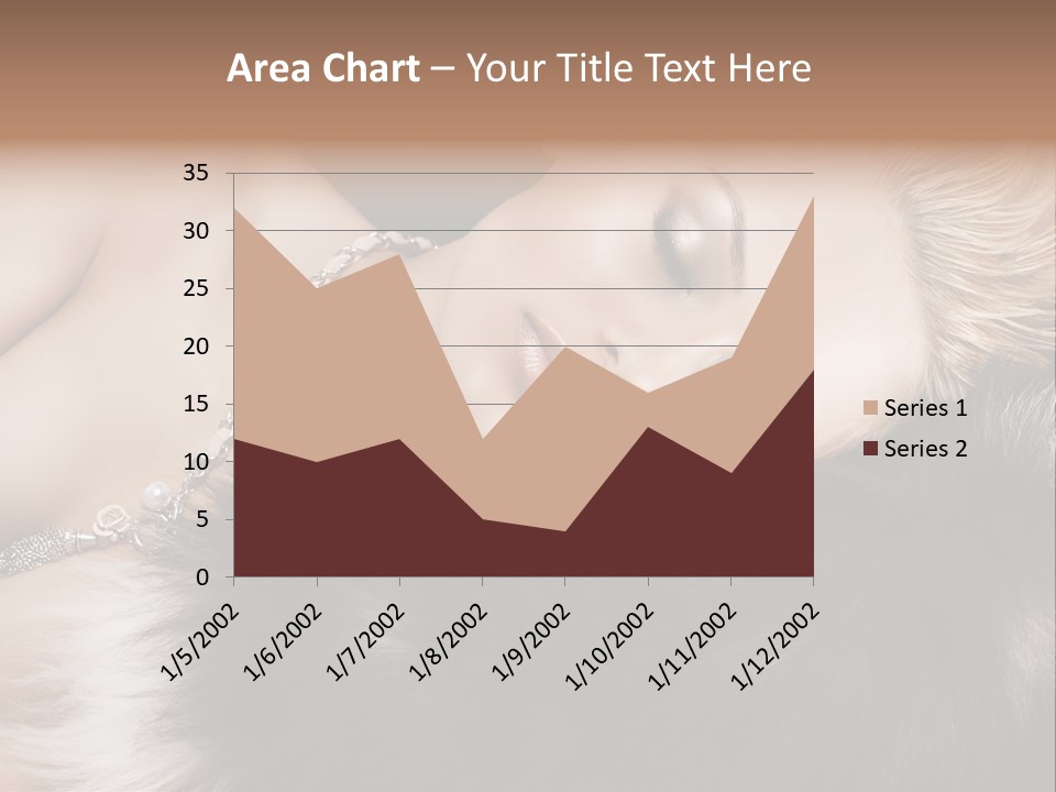 Caucasian Cheerful Posing PowerPoint Template