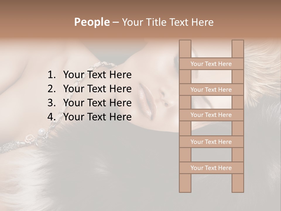 Caucasian Cheerful Posing PowerPoint Template