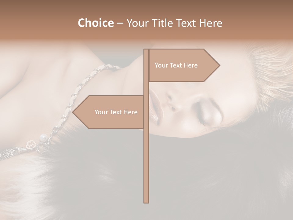 Caucasian Cheerful Posing PowerPoint Template