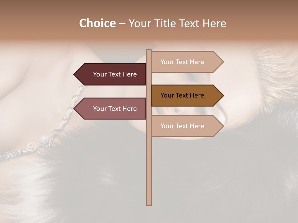 Caucasian Cheerful Posing PowerPoint Template