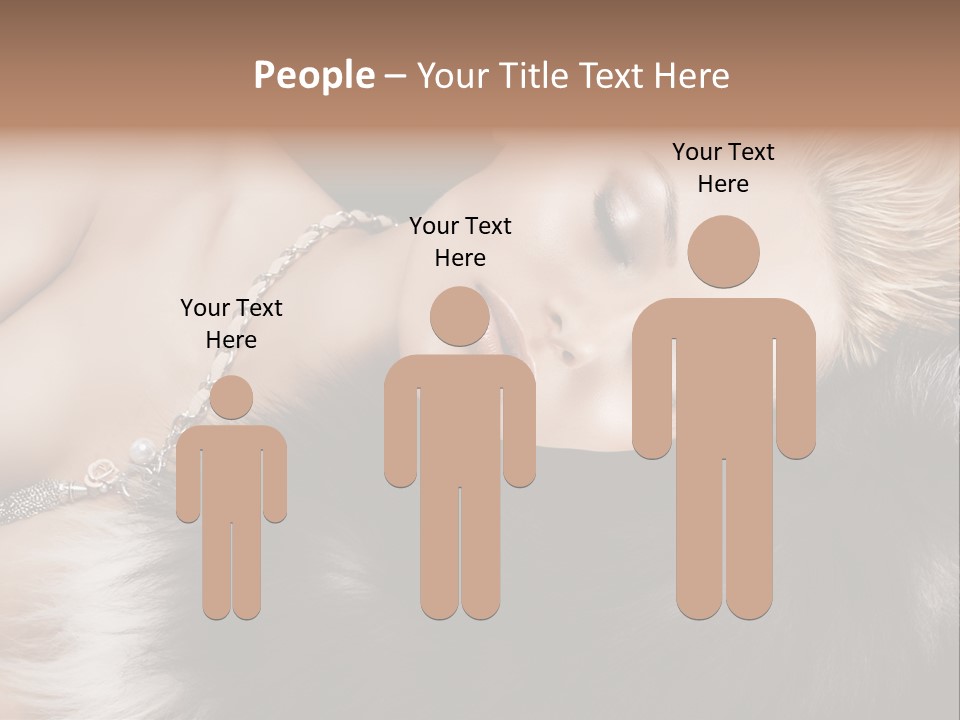 Caucasian Cheerful Posing PowerPoint Template