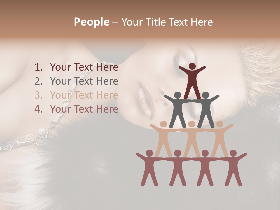 Caucasian Cheerful Posing PowerPoint Template