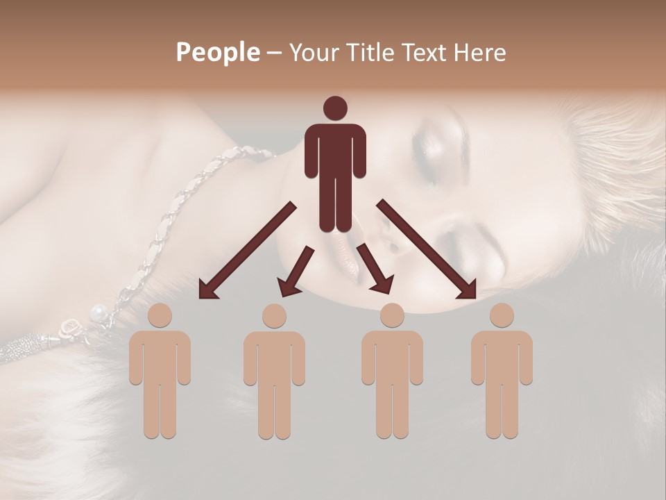 Caucasian Cheerful Posing PowerPoint Template