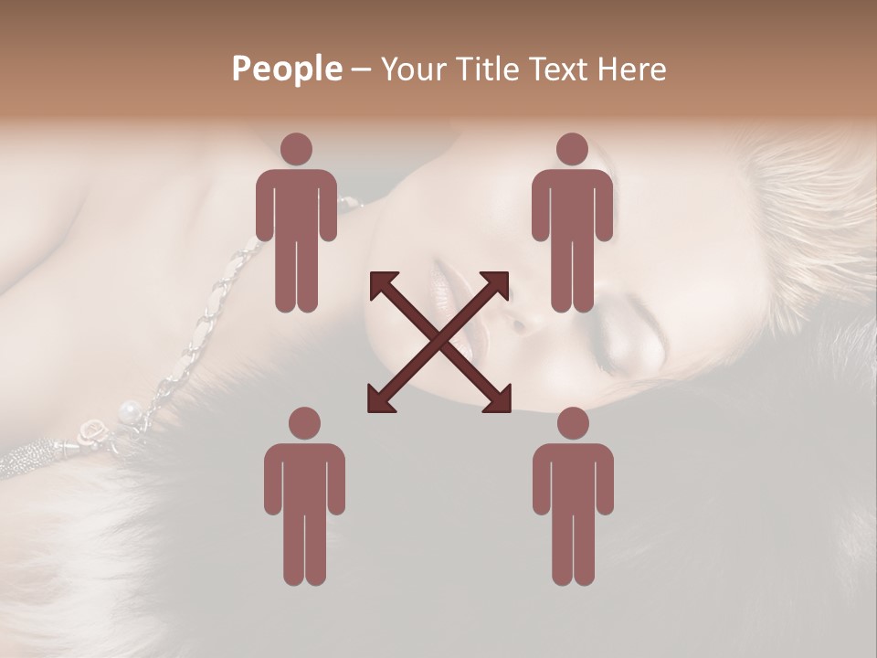 Caucasian Cheerful Posing PowerPoint Template