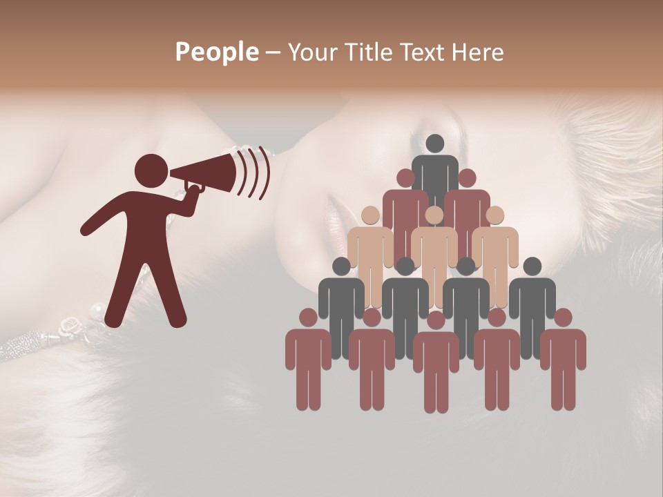 Caucasian Cheerful Posing PowerPoint Template