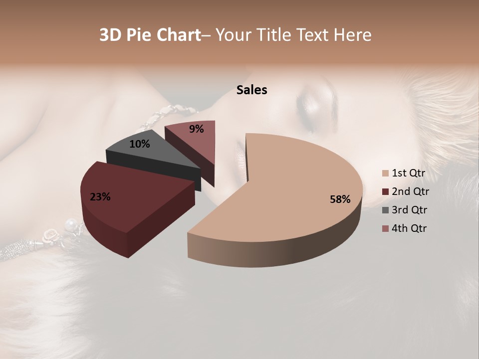 Caucasian Cheerful Posing PowerPoint Template