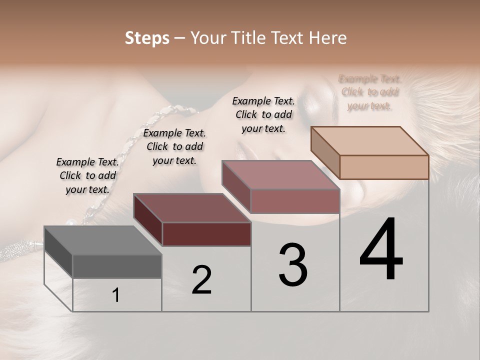 Caucasian Cheerful Posing PowerPoint Template