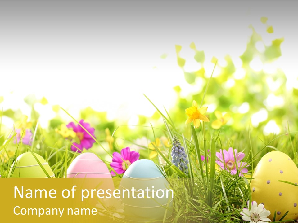 Eastereggs Horizontal Hide PowerPoint Template