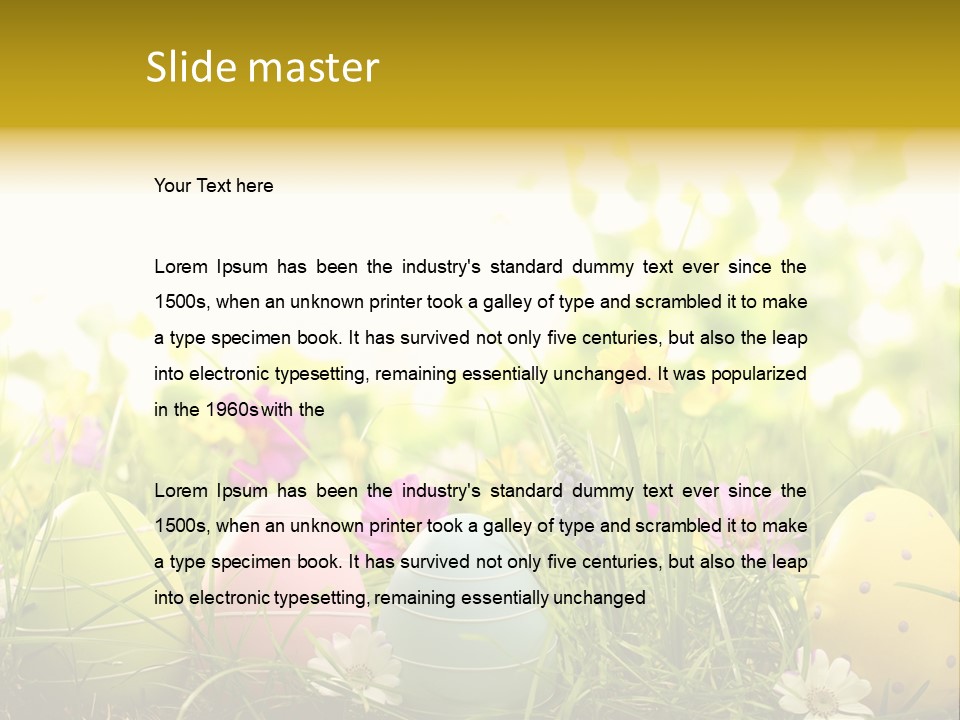 Eastereggs Horizontal Hide PowerPoint Template