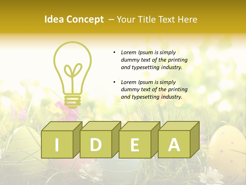 Eastereggs Horizontal Hide PowerPoint Template