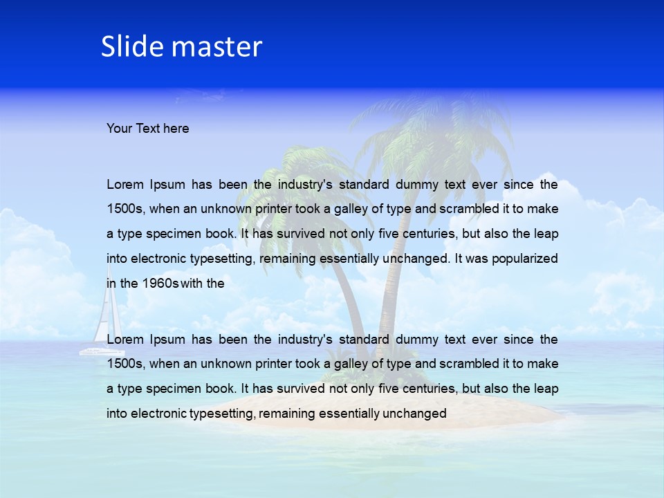 Palm Tree Nature Sunny PowerPoint Template