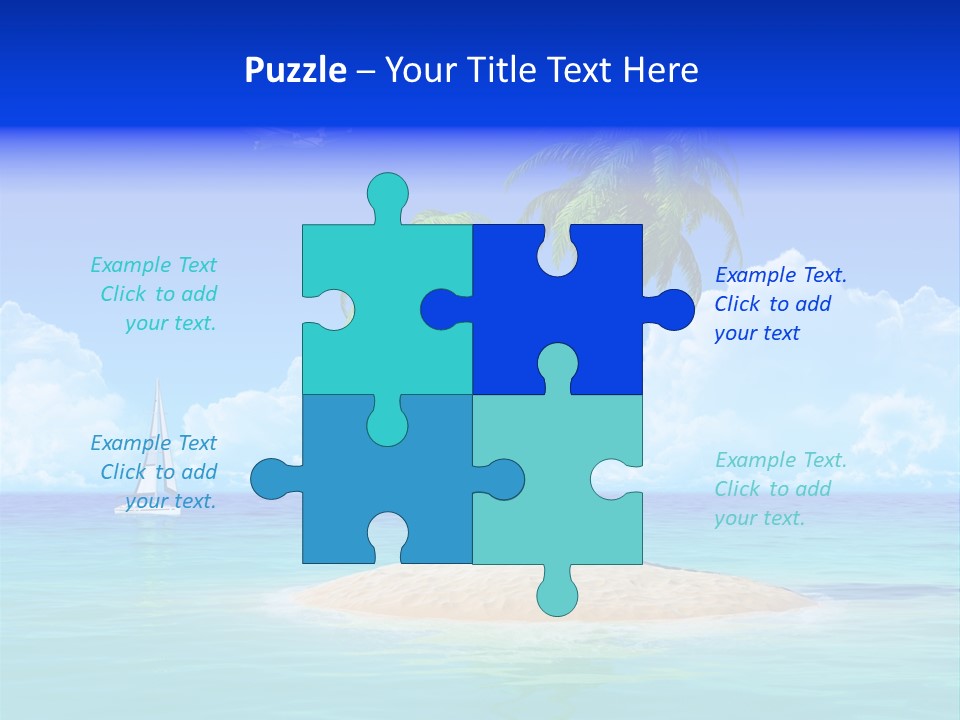 Palm Tree Nature Sunny PowerPoint Template