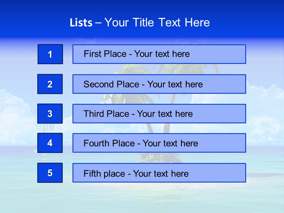 Palm Tree Nature Sunny PowerPoint Template