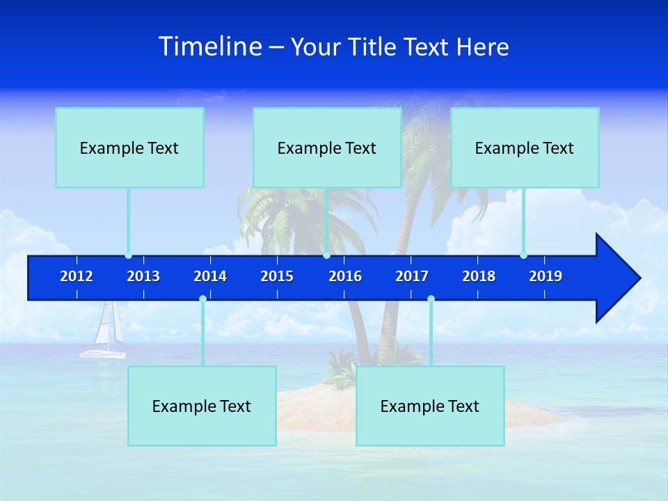Palm Tree Nature Sunny PowerPoint Template