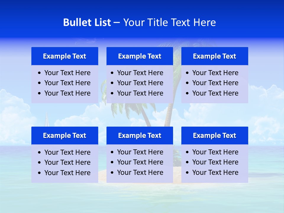 Palm Tree Nature Sunny PowerPoint Template