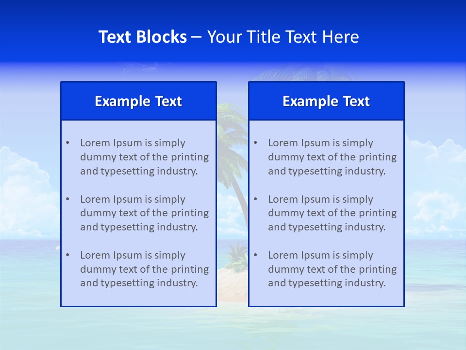 Palm Tree Nature Sunny PowerPoint Template