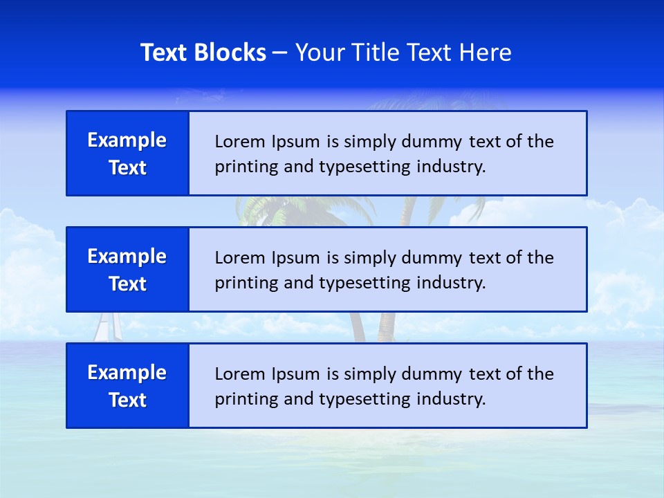 Palm Tree Nature Sunny PowerPoint Template