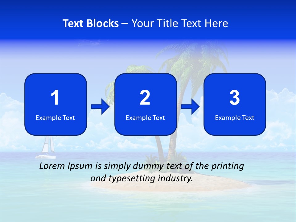 Palm Tree Nature Sunny PowerPoint Template