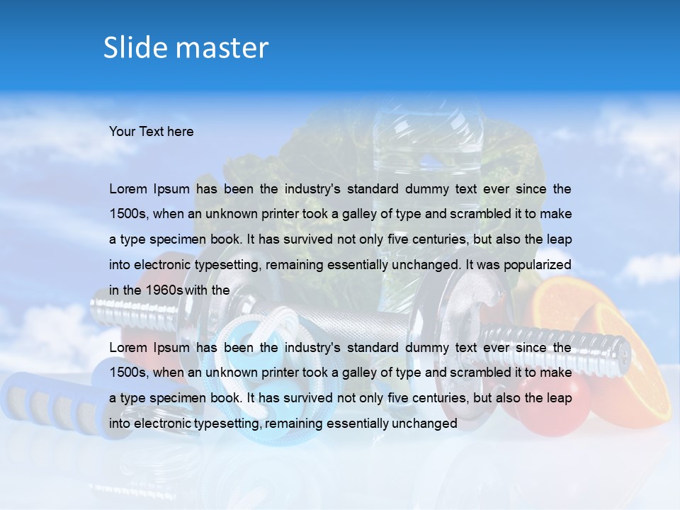 Muscle Measure Yellow PowerPoint Template