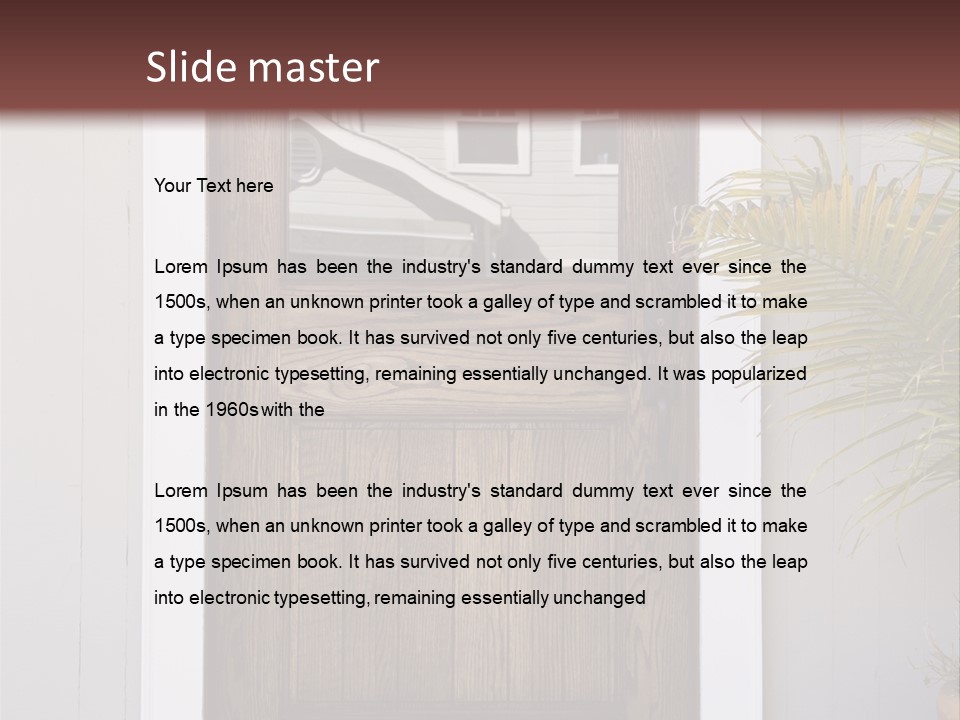 Reflection Vertical Front PowerPoint Template