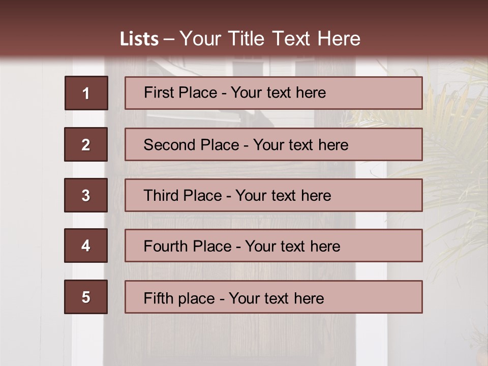 Reflection Vertical Front PowerPoint Template
