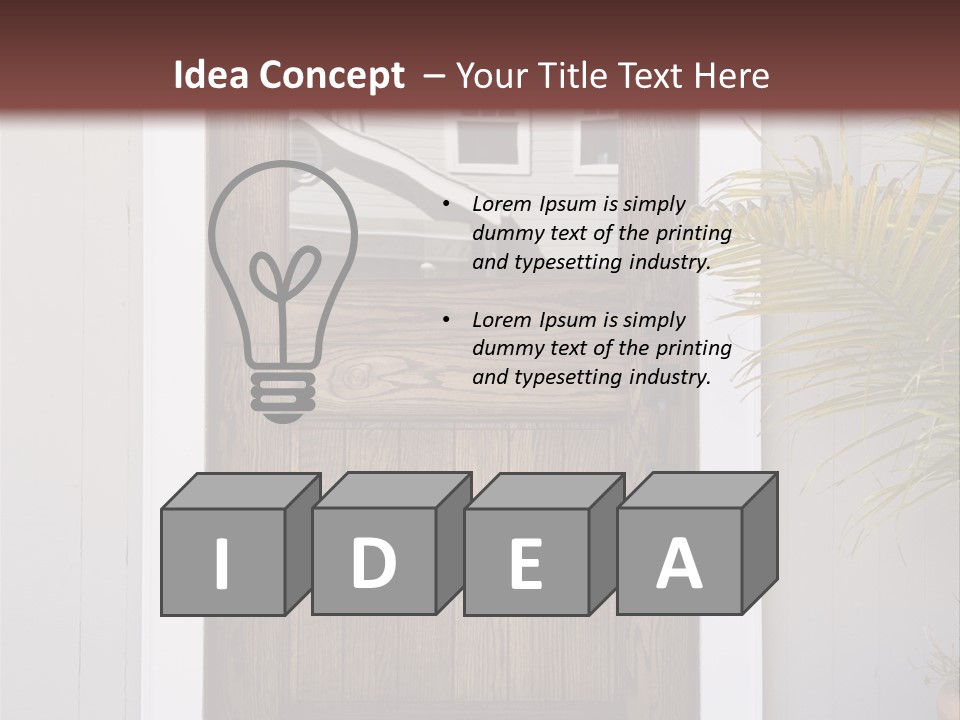 Reflection Vertical Front PowerPoint Template