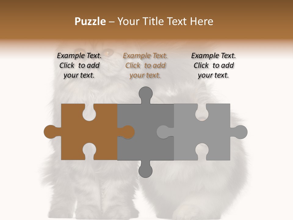 Cut Out Horizontal Fur PowerPoint Template