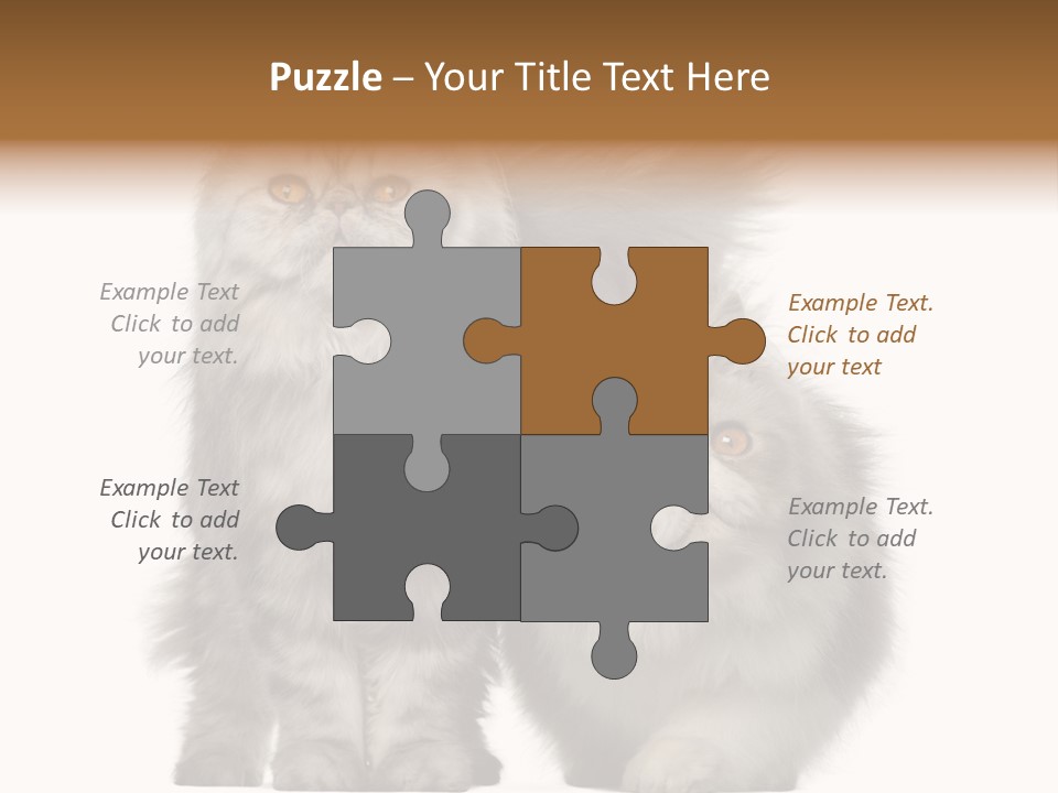 Cut Out Horizontal Fur PowerPoint Template