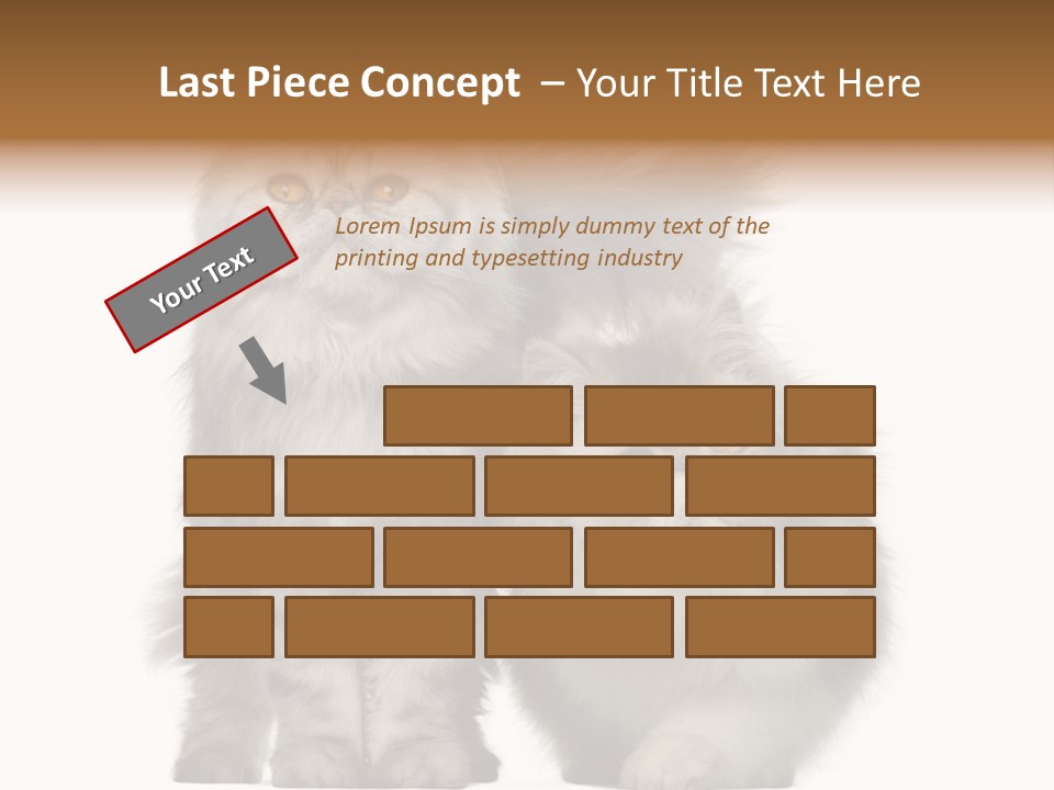 Cut Out Horizontal Fur PowerPoint Template