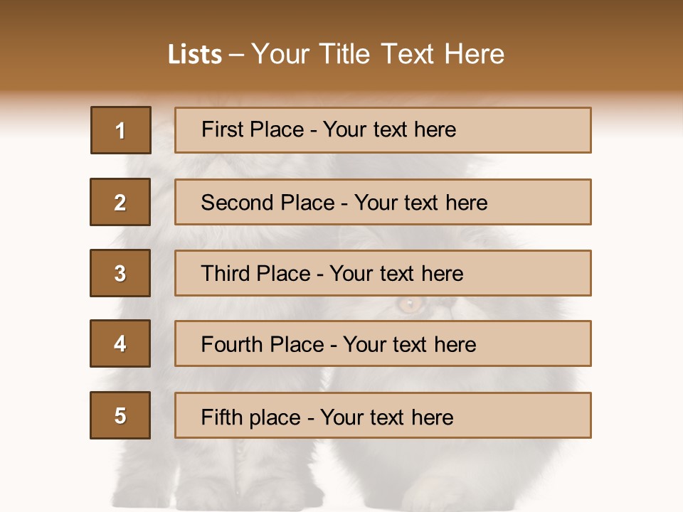 Cut Out Horizontal Fur PowerPoint Template