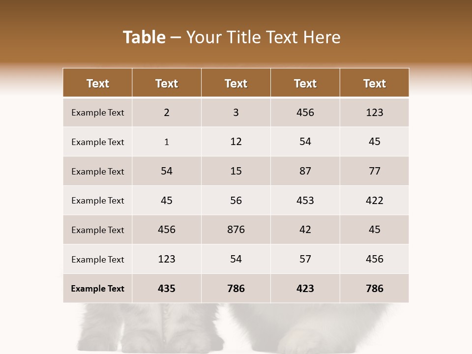 Cut Out Horizontal Fur PowerPoint Template