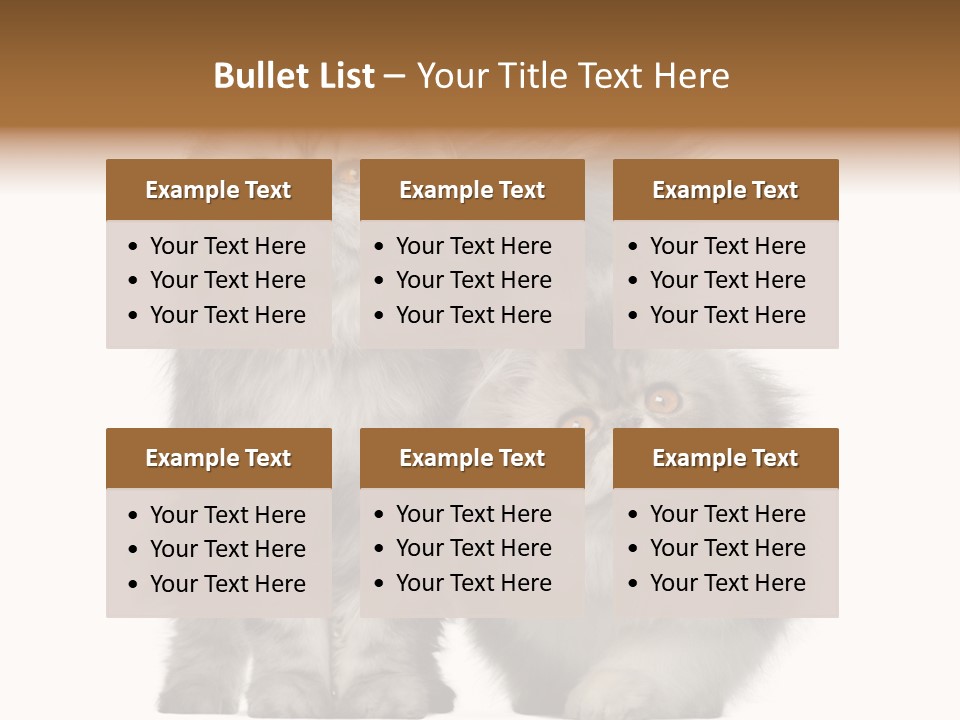 Cut Out Horizontal Fur PowerPoint Template