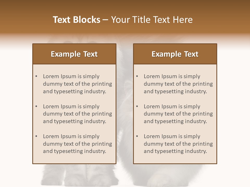 Cut Out Horizontal Fur PowerPoint Template