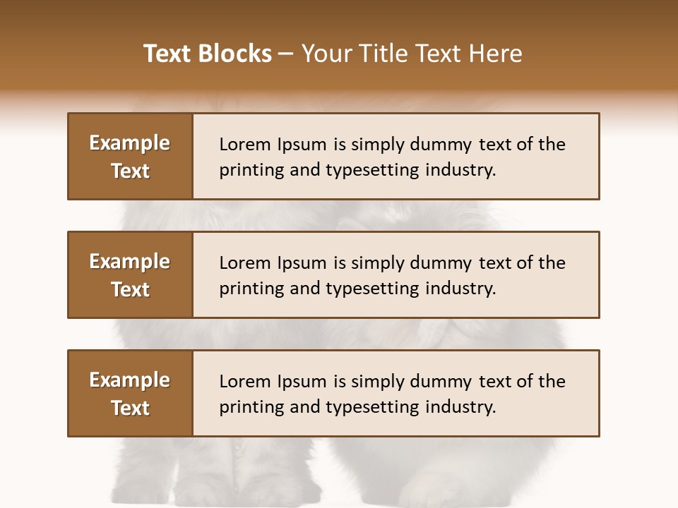 Cut Out Horizontal Fur PowerPoint Template
